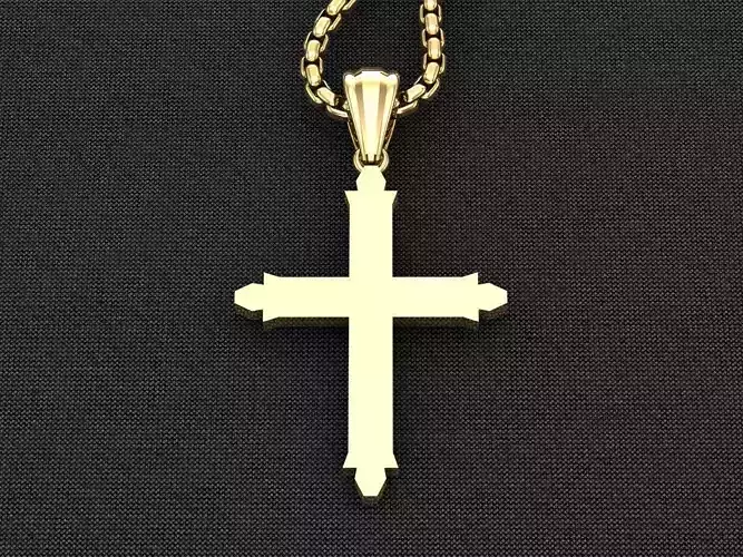 Jesu Cross Pendant 3CP060 3DM STL