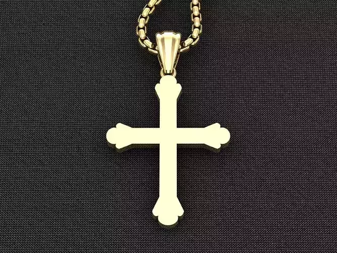 Jesu Cross Pendant 3CP059 3DM STL