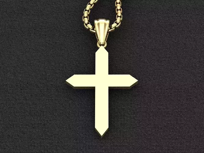Jesu Cross Pendant 3CP058 3DM STL