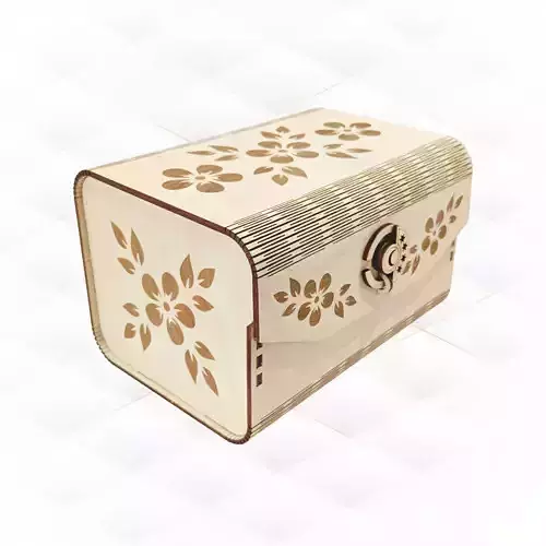 Gift jewelry box with lock laser cutting design greeting boxes
