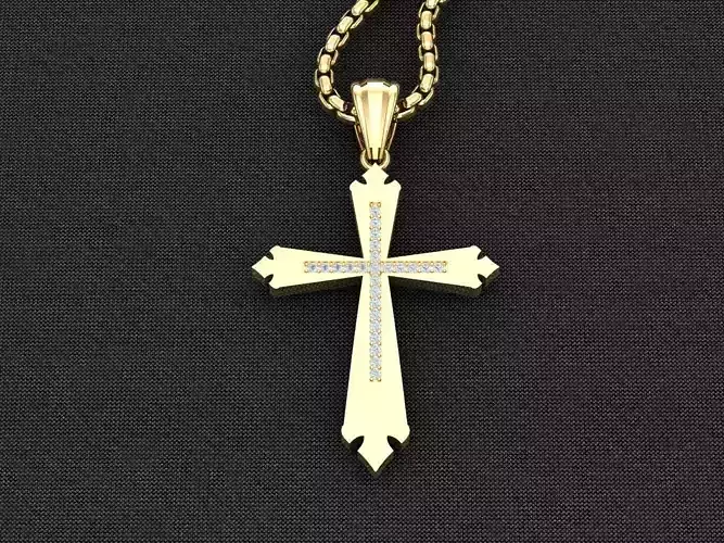 Jesu Cross Pendant 3CP057 3DM STL