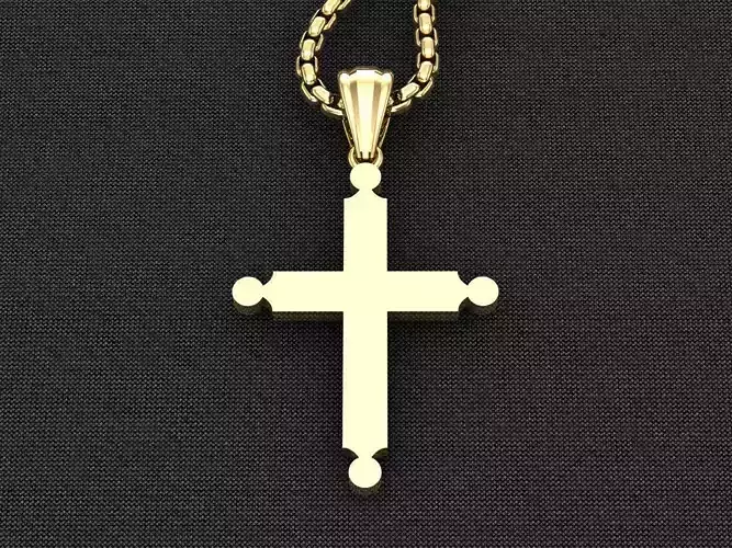 Jesu Cross Pendant 3CP055 3DM STL