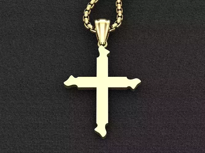 Jesu Cross Pendant 3CP054 3DM STL