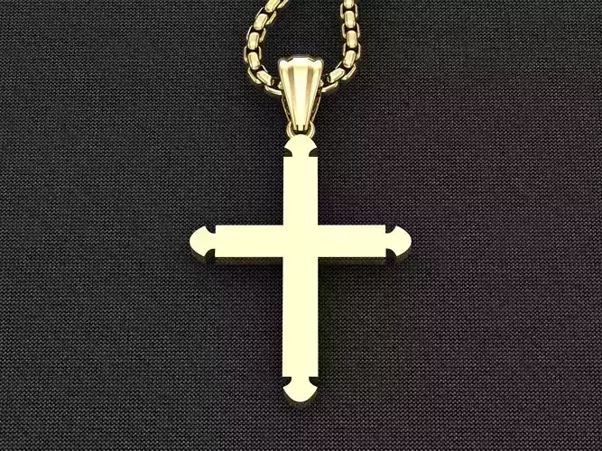Jesu Cross Pendant 3CP053 3DM STL