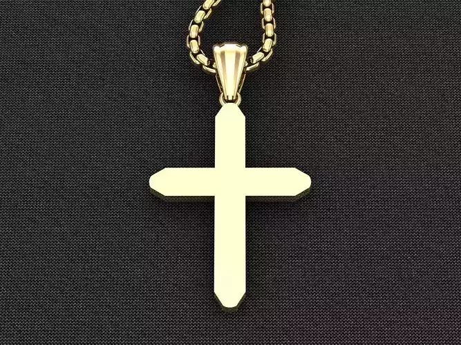 Jesu Cross Pendant 3CP052 3DM STL
