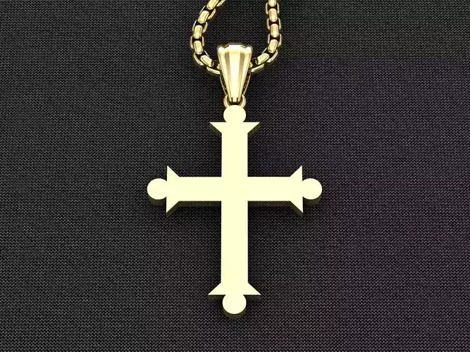 Jesu Cross Pendant 3CP051 3DM STL
