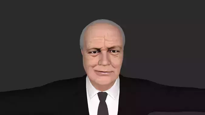 Winston Churchill Hyper Realistic Full Body  Rigged 3D Character