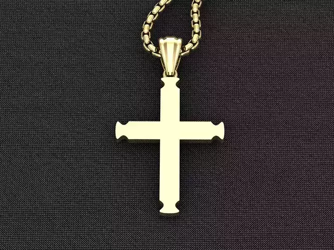 Jesu Cross Pendant 3CP049 3DM STL