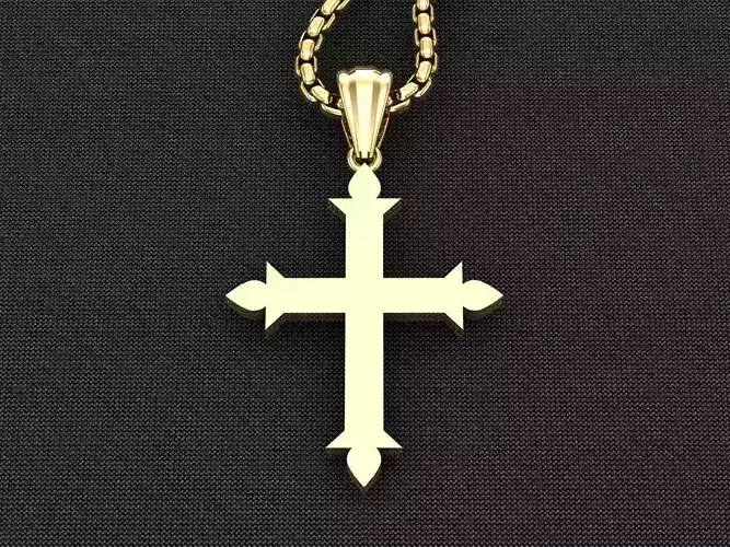 Jesu Cross Pendant 3CP048 3DM STL
