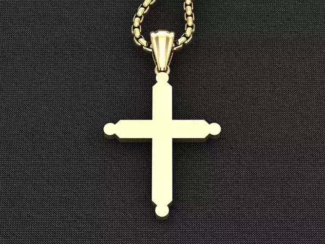 Jesu Cross Pendant 3CP047 3DM STL