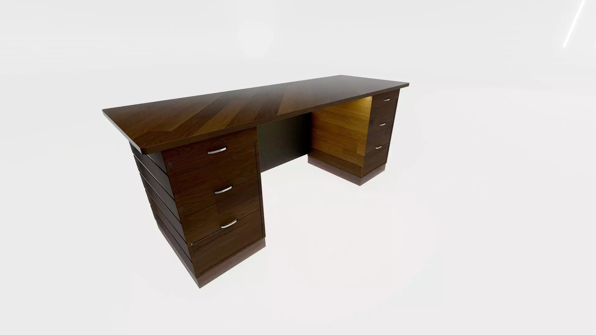 Free Executive Desk 3D Model Top Quality Design Free low-poly 3D model