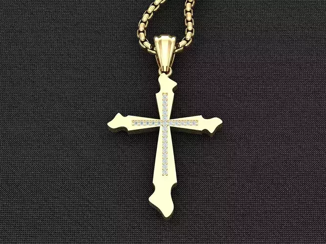 Jesu Cross Pendant 3CP046 3DM STL