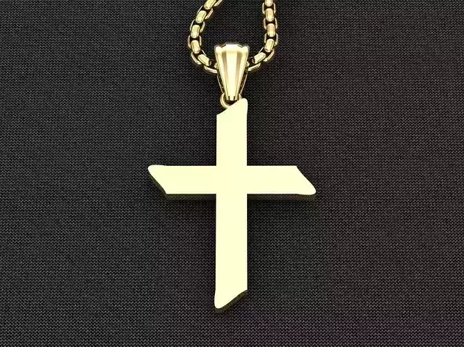 Jesu Cross Pendant 3CP045 3DM STL