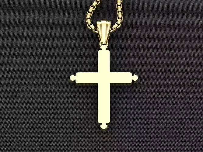 Jesu Cross Pendant 3CP044 3DM STL