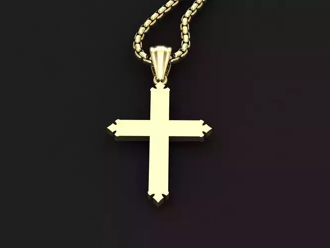 Jesu Cross Pendant 3CP043 3DM STL