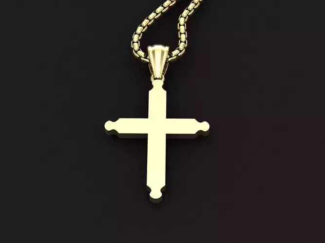 Jesu Cross Pendant 3CP042 3DM STL