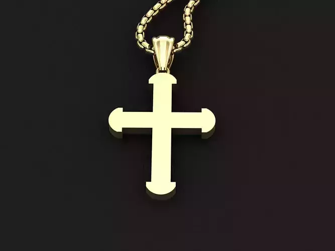 Jesu Cross Pendant 3CP040 3DM STL
