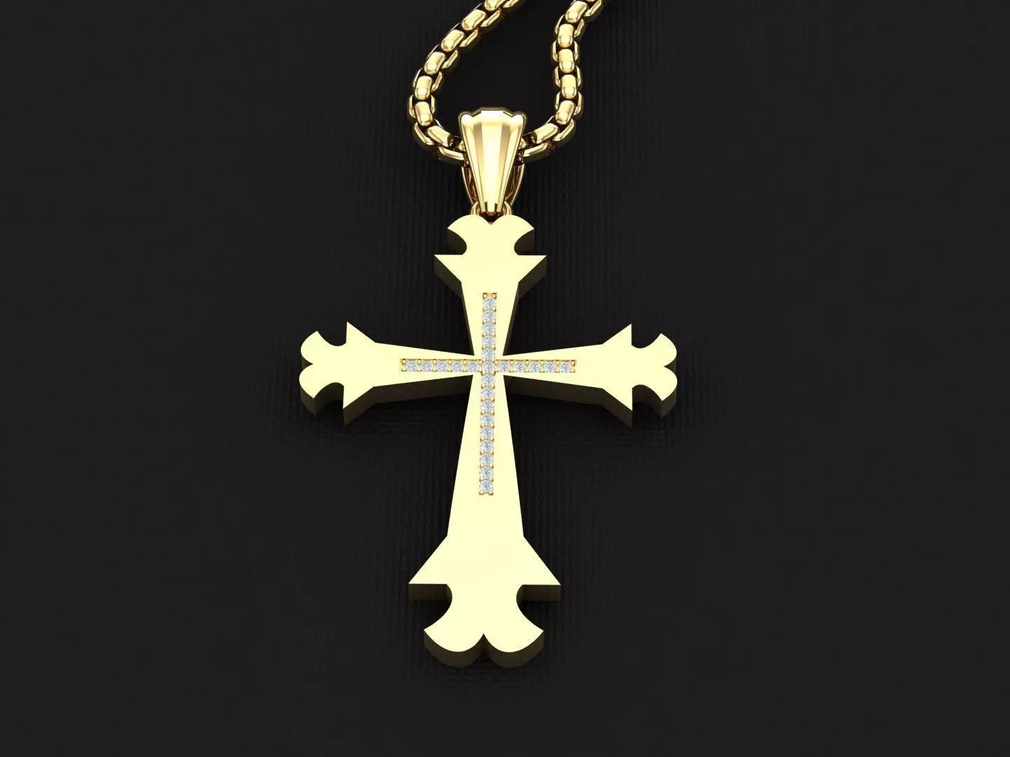 Jesu Cross Pendant 3CP039 3DM STL 3D print model_0