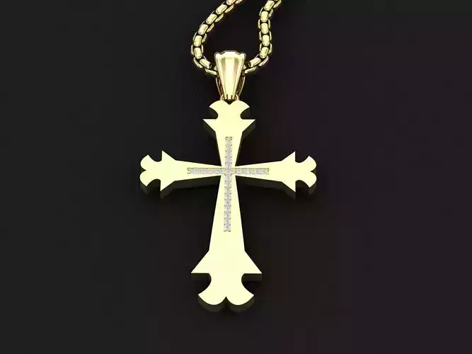 Jesu Cross Pendant 3CP039 3DM STL