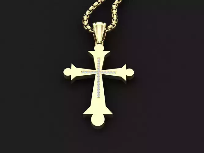 Jesu Cross Pendant 3CP037 3DM STL