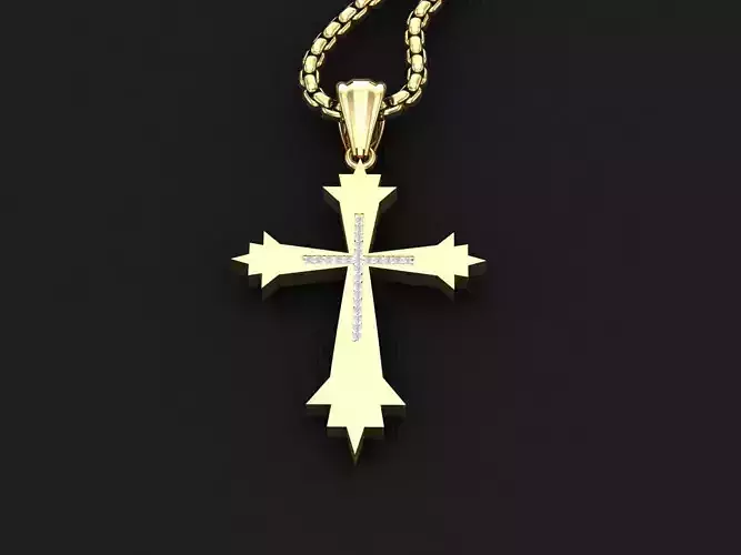 Jesu Cross Pendant 3CP033 3DM STL