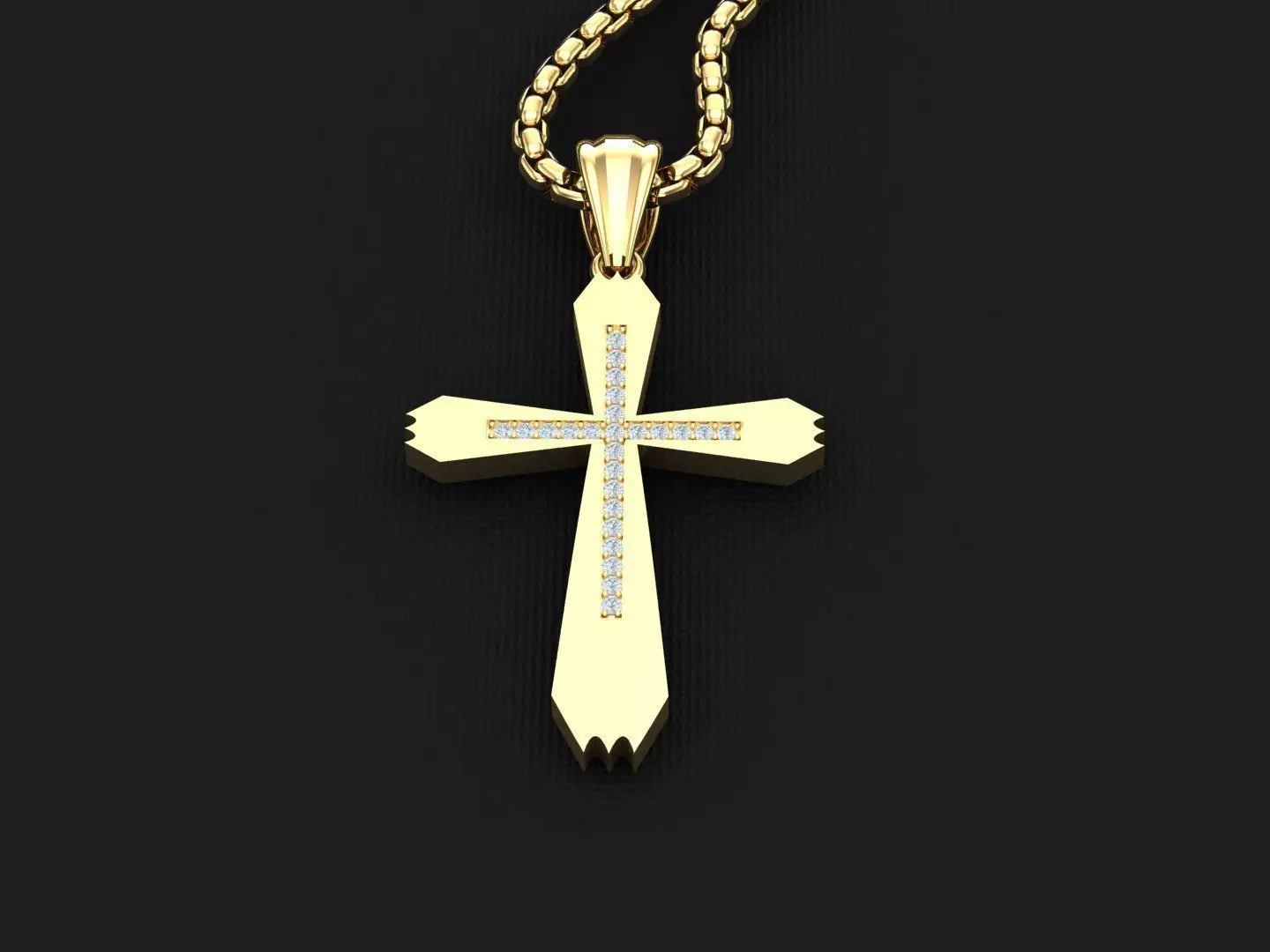 Jesu Cross Pendant 3CP032 3DM STL 3D print model_0