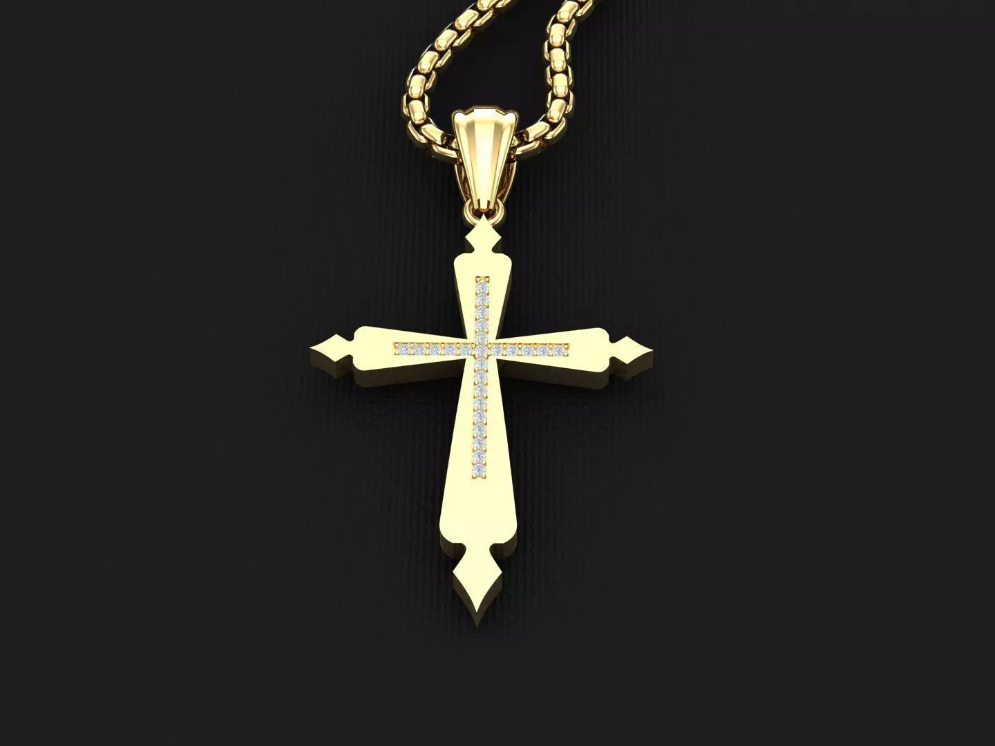 Jesu Cross Pendant 3CP030 3DM STL 3D print model_0