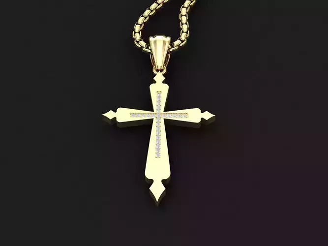 Jesu Cross Pendant 3CP030 3DM STL