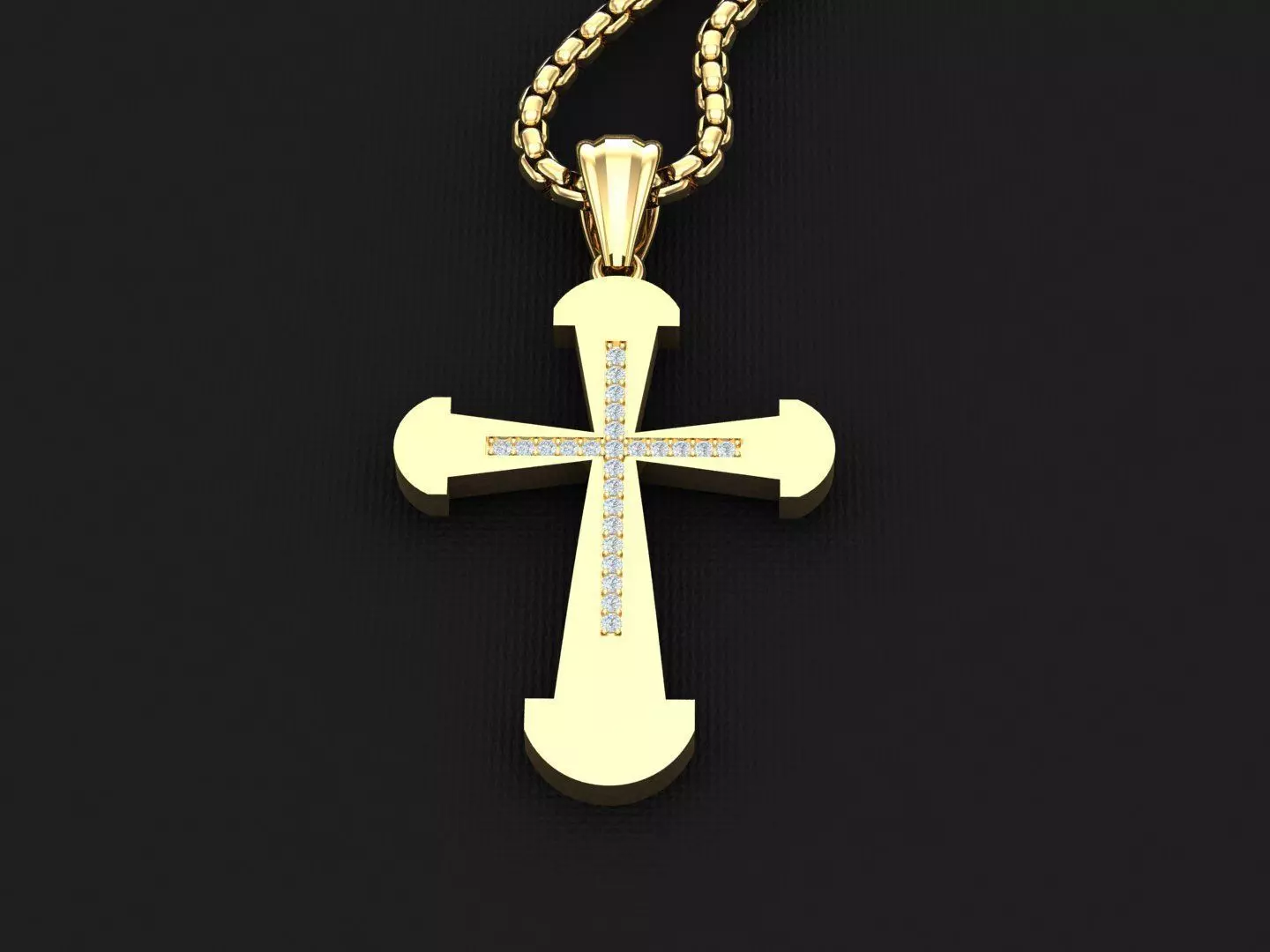 Jesu Cross Pendant 3CP029 3DM STL 3D print model_0