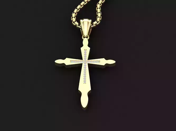 Jesu Cross Pendant 3CP028 3DM STL