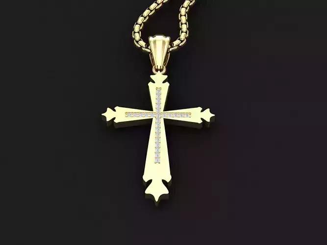 Jesu Cross Pendant 3CP027 3DM STL