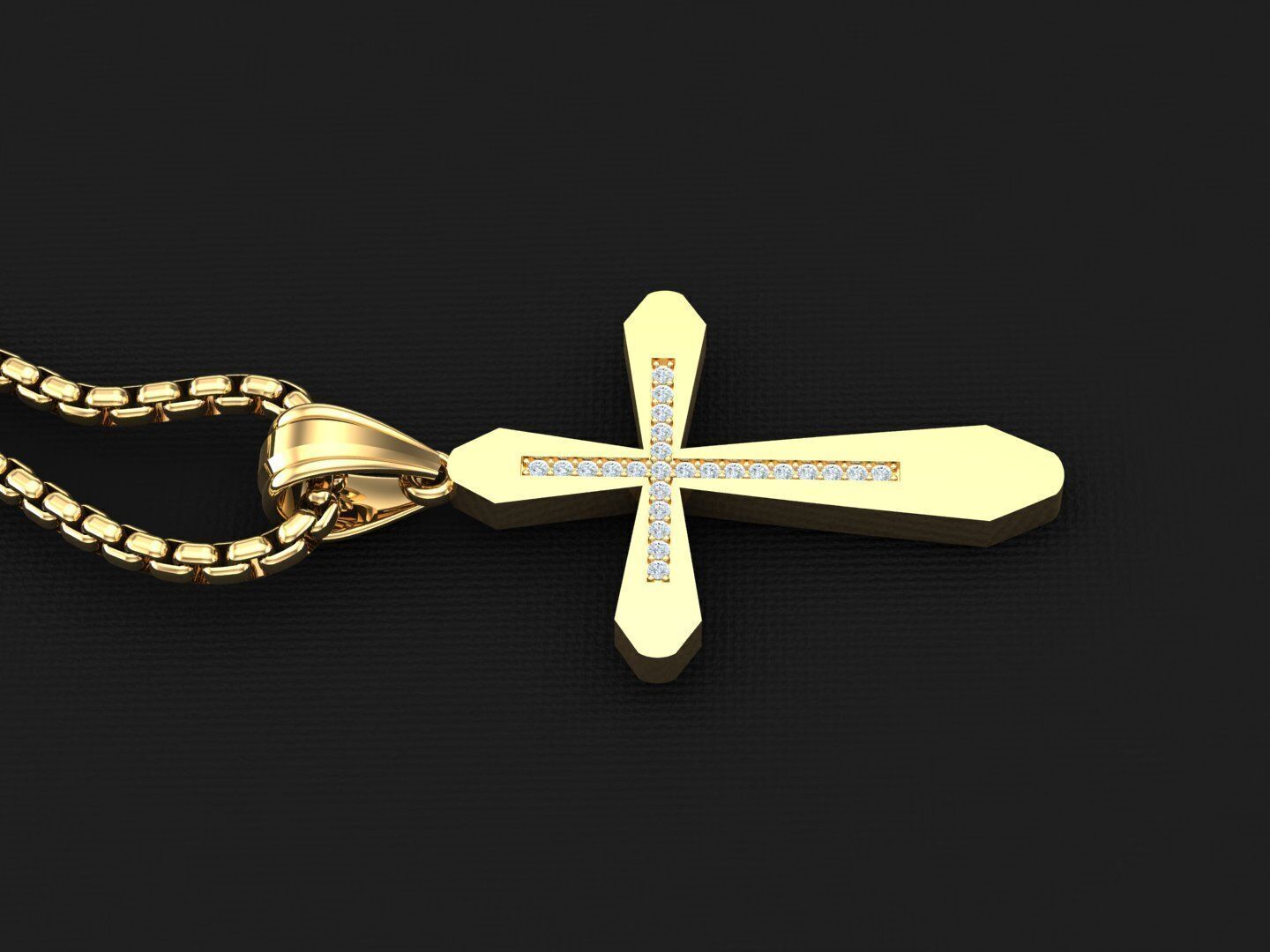 Jesu Cross Pendant 3CP025 3DM STL 3D print model_3
