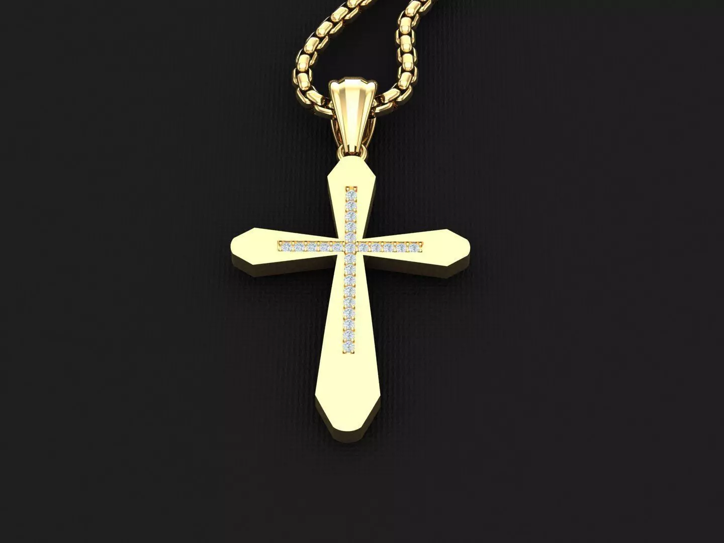 Jesu Cross Pendant 3CP025 3DM STL 3D print model_0