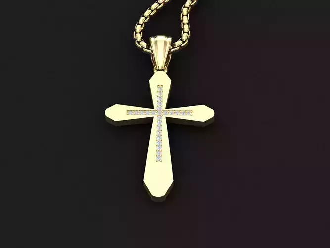 Jesu Cross Pendant 3CP025 3DM STL