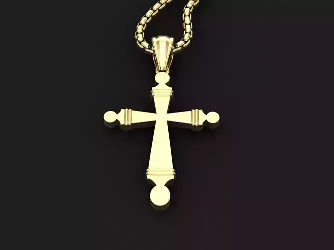 Jesu Cross Pendant 3CP024 3DM STL