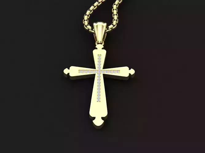 Jesu Cross Pendant 3CP023 3DM STL