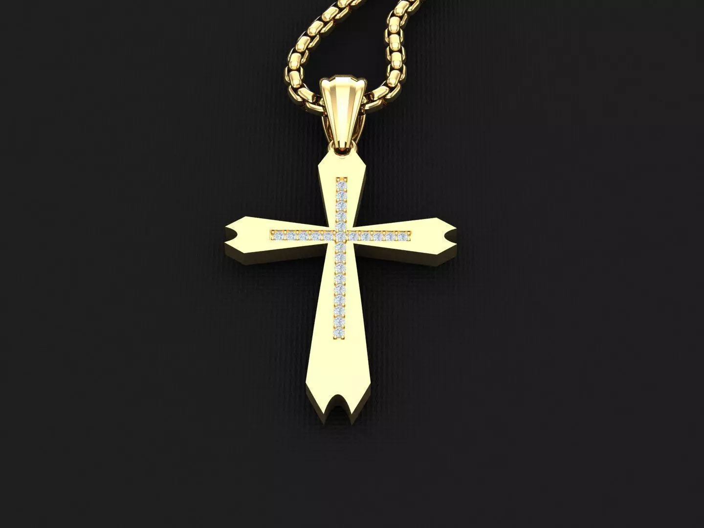 Jesu Cross Pendant 3CP022 3DM STL 3D print model_0