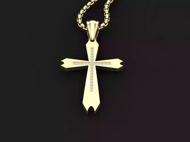Jesu Cross Pendant 3CP022 3DM STL