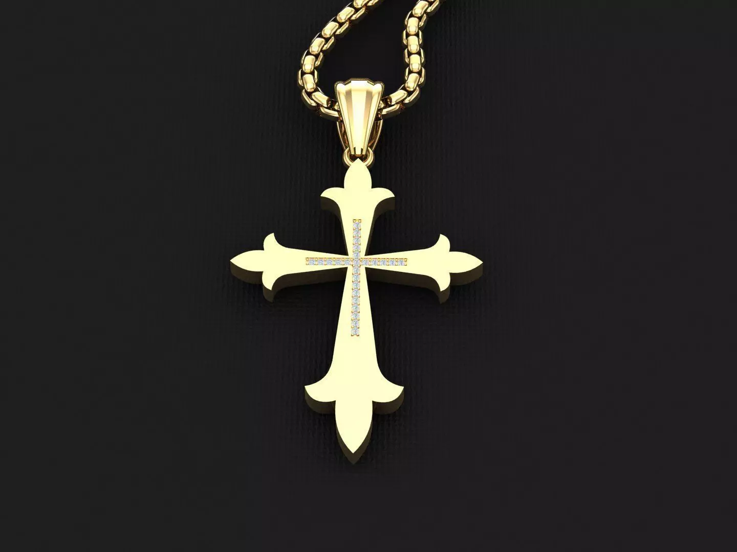 Jesu Cross Pendant 3CP021 3DM STL 3D print model_0
