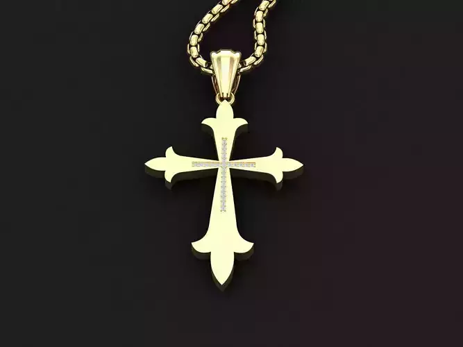 Jesu Cross Pendant 3CP021 3DM STL