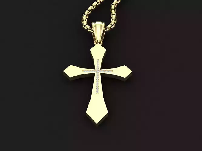 Jesu Cross Pendant 3CP016 3DM STL