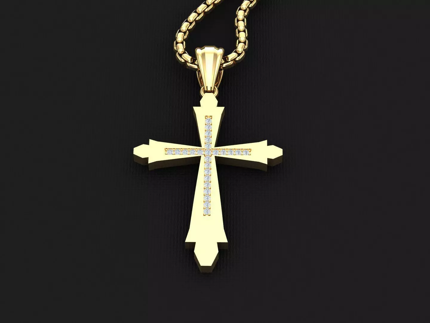 Jesu Cross Pendant 3CP014 3DM STL 3D print model_0