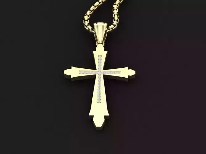 Jesu Cross Pendant 3CP014 3DM STL