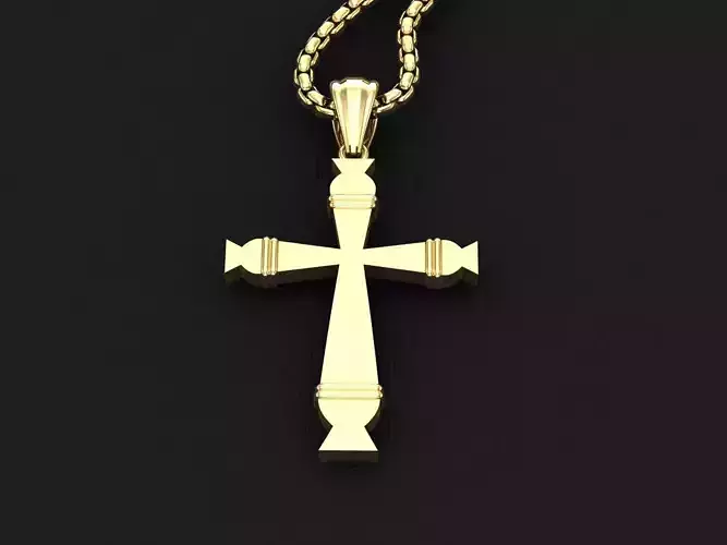 Jesu Cross Pendant 3CP013 3DM STL