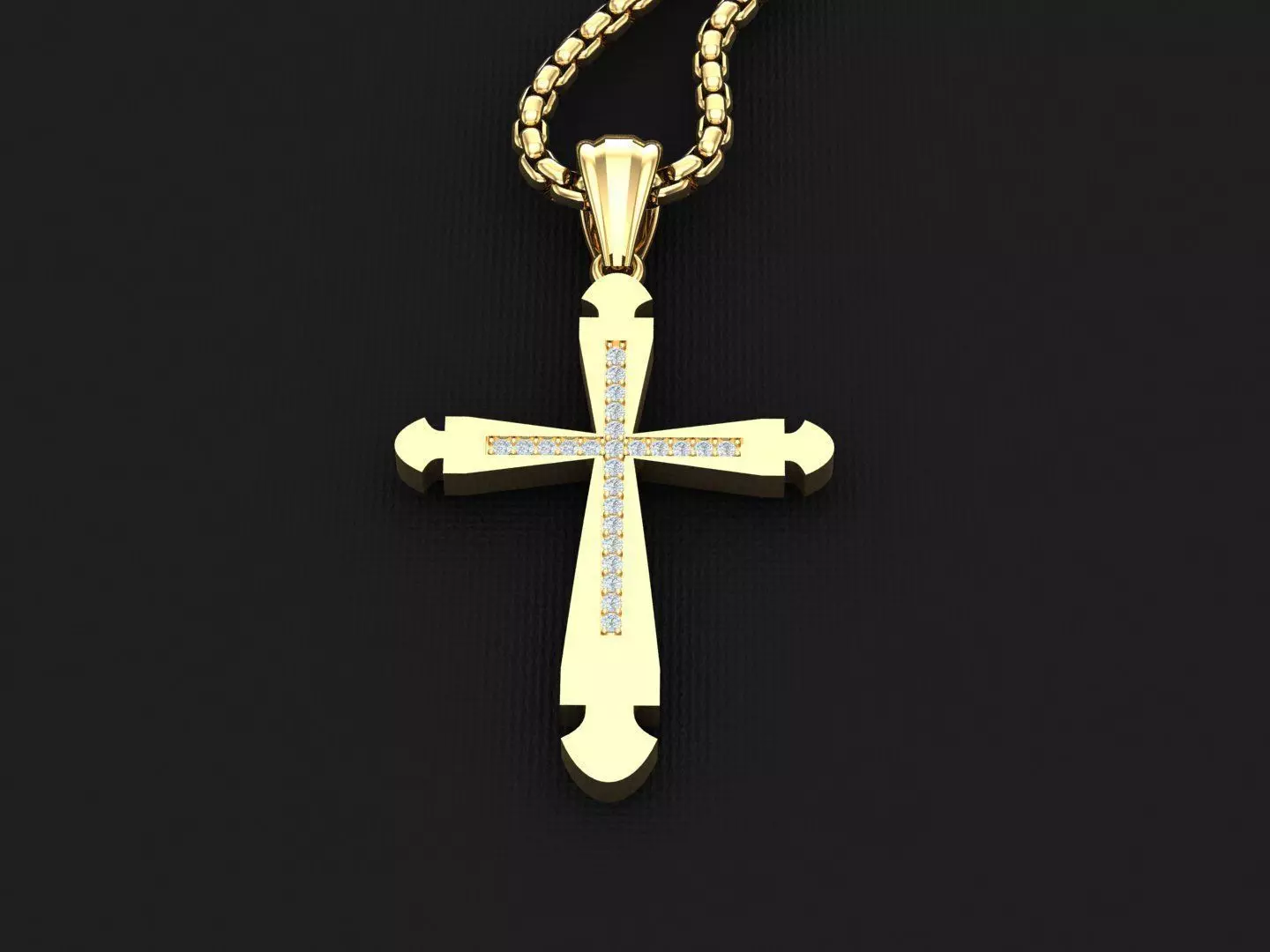 Jesu Cross Pendant 3CP012 3DM STL 3D print model_0