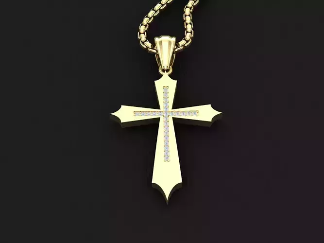 Jesu Cross Pendant 3CP010 3DM STL