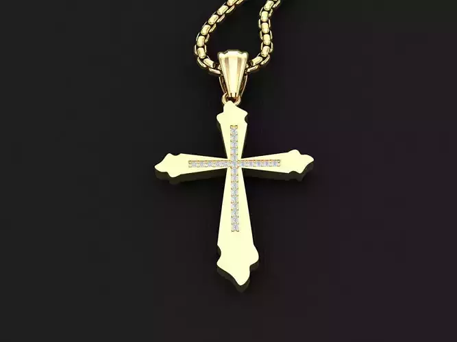 Jesu Cross Pendant 3CP009 3DM STL