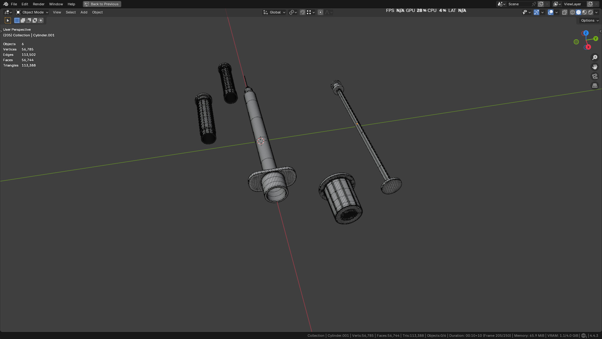 Insulin Syringe 100 mL 3D model_25