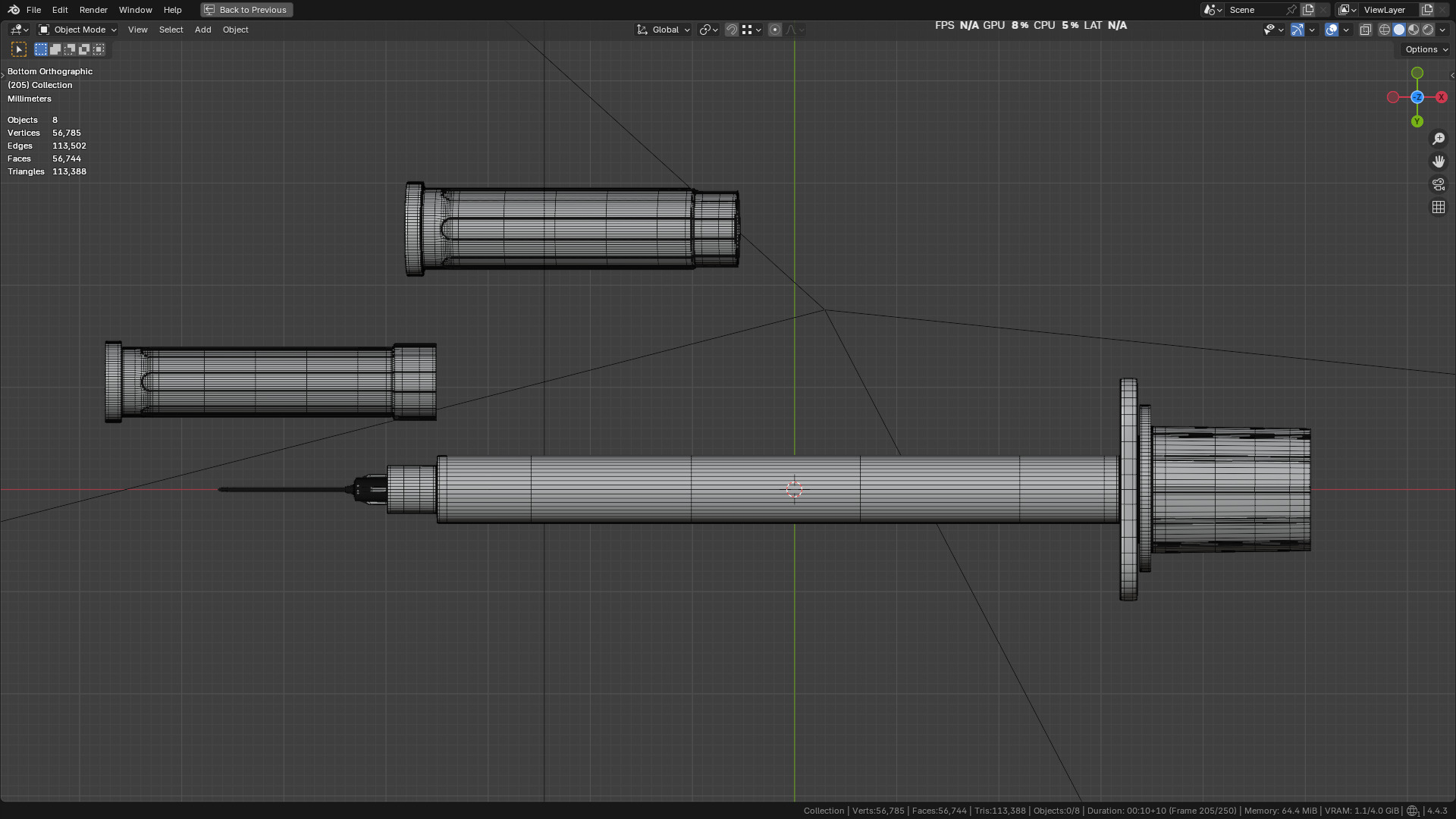 Insulin Syringe 100 mL 3D model_19