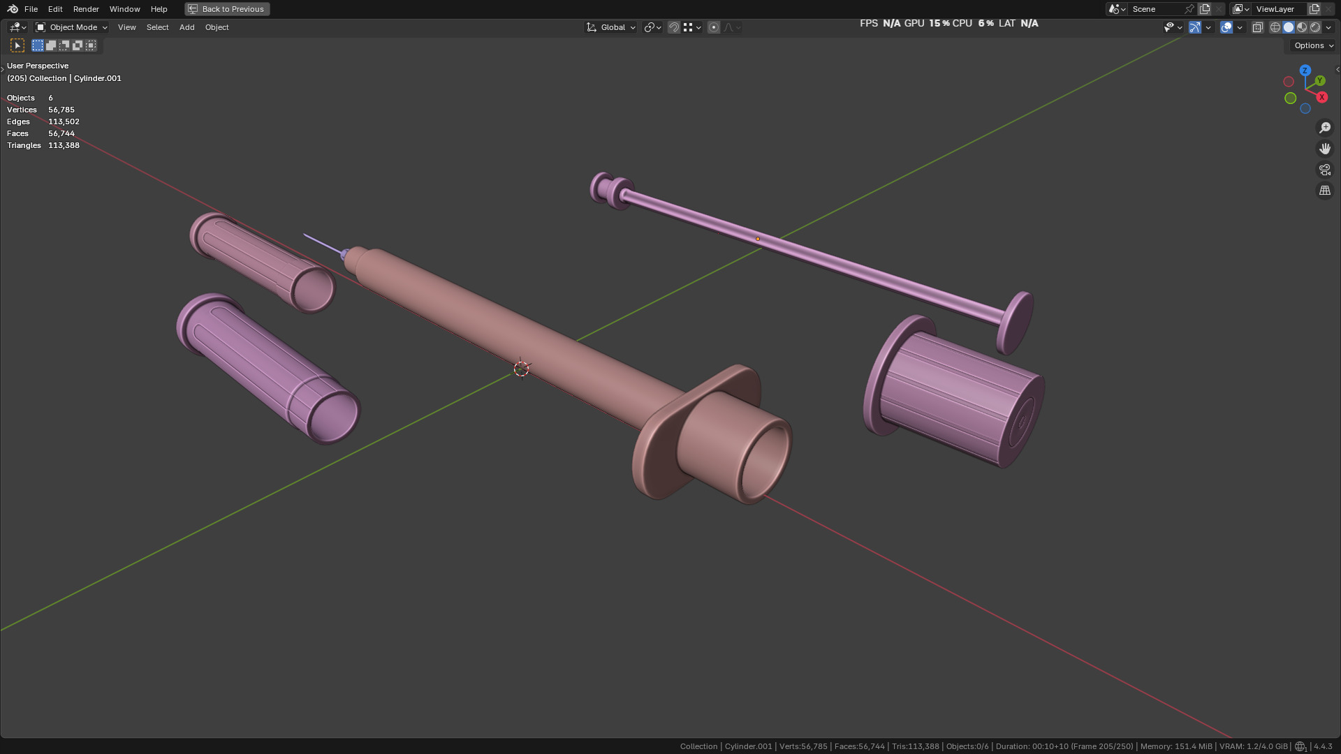 Insulin Syringe 100 mL 3D model_41